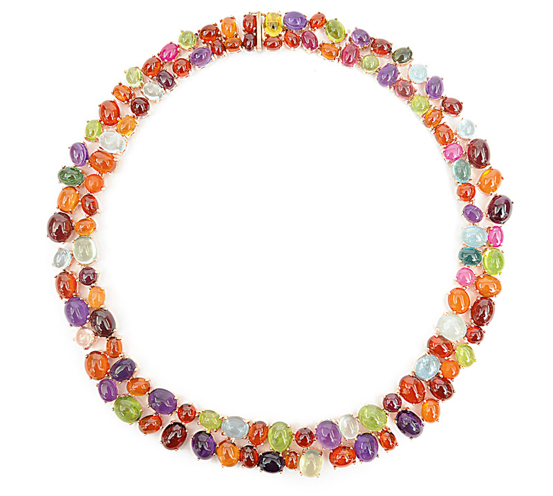 A high carat and colourful necklace