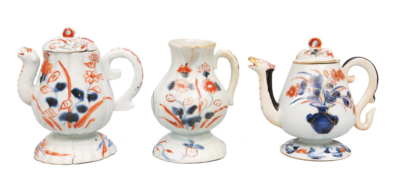 A set of 3 Imari ewers