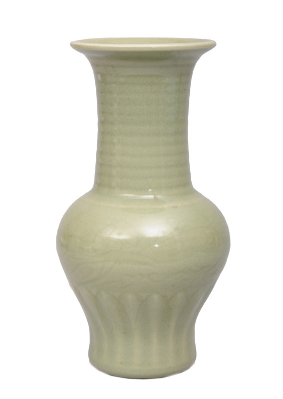 A celadon-vase with Anhua-decoration