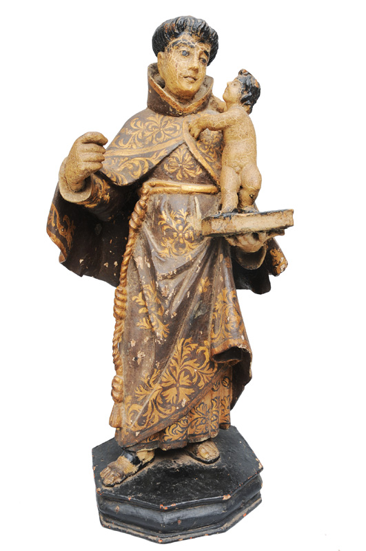 A wooden figure "Saint Anthony of Padua"