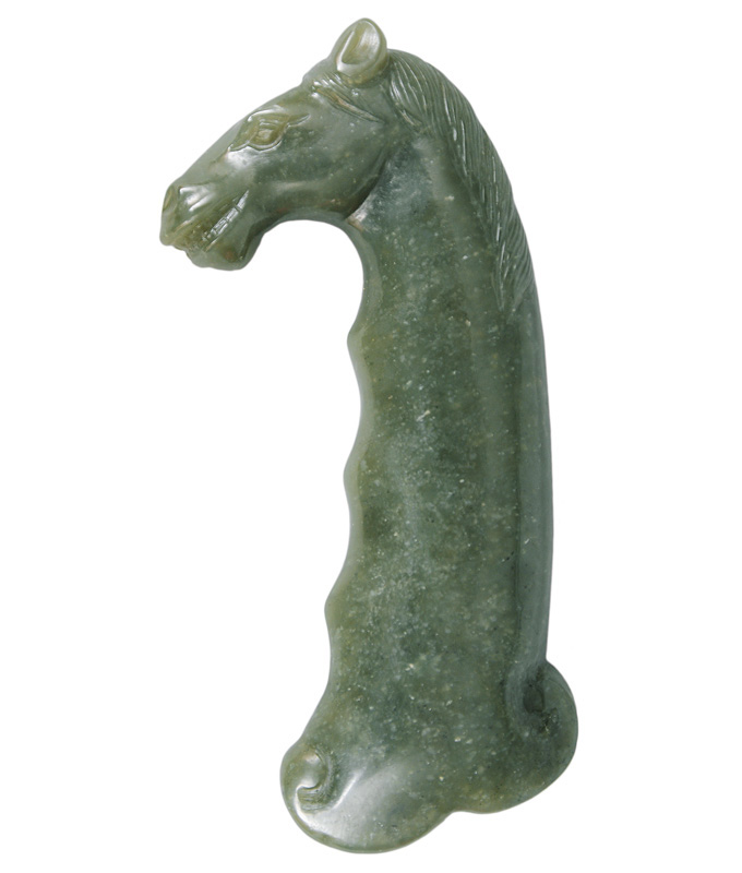 Jade-Schwertgriff "Pferdekopf"