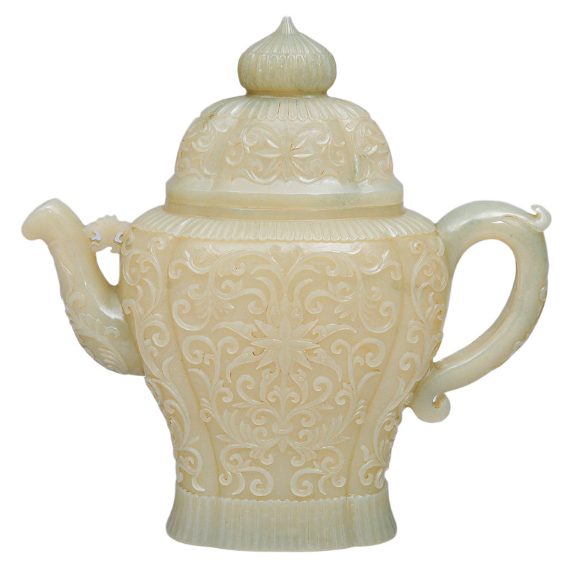 A very rare jade Mughal tea pot