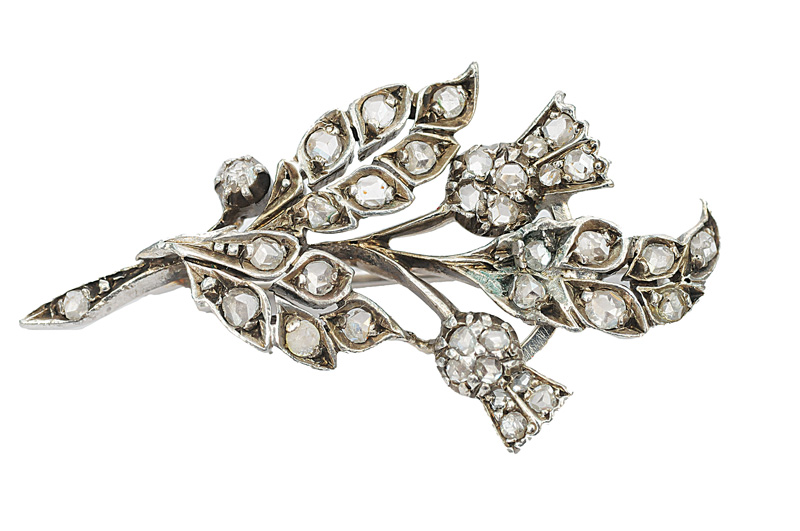 An antique diamond brooch