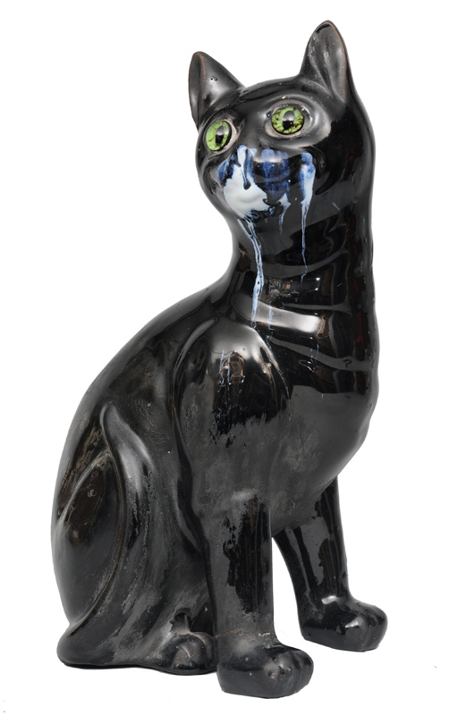 Jugendstil-Figur "Sitzende Katze"
