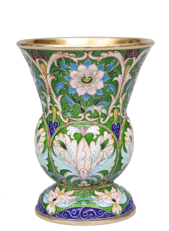 Russischer Cloisonné-Becher