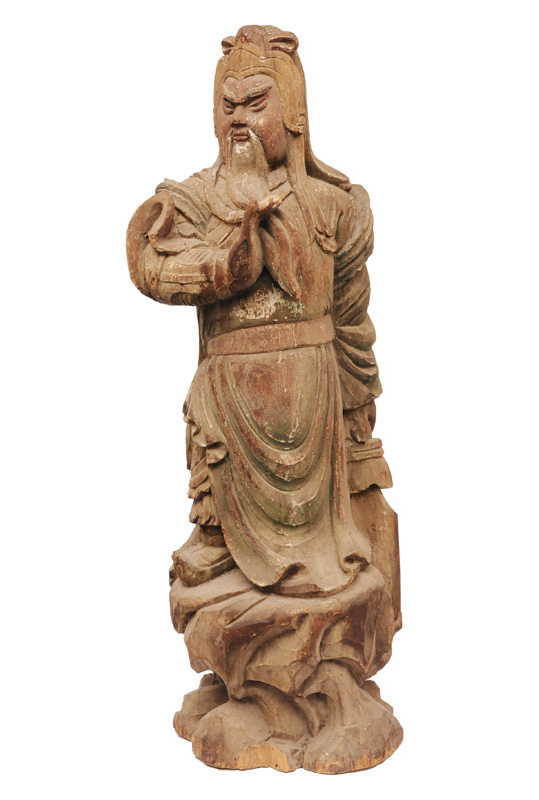 A tall figurine "Guandi" A tall figurine "Guandi"