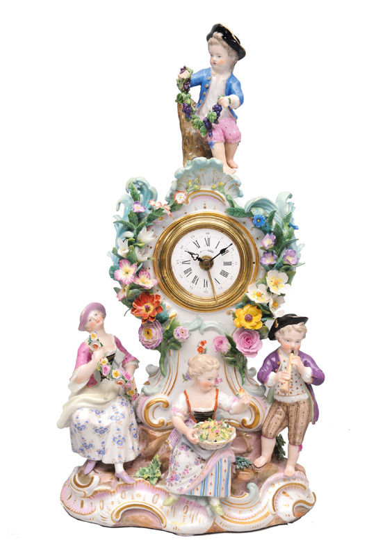 A fine timepiece with gardener"s children