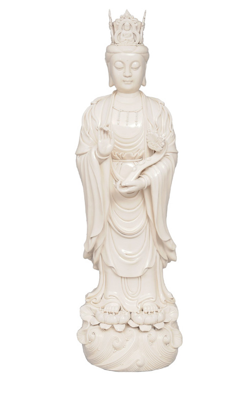 A tall Dehua-figurine "Guanyin"