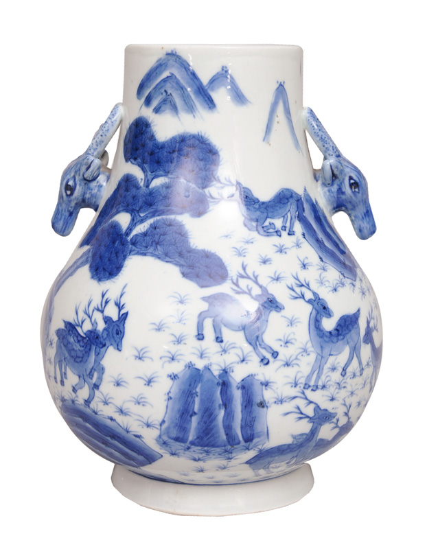 Vase mit Hirsch-Dekor