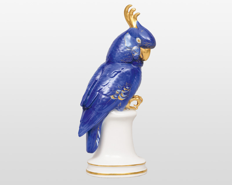 Tierfigur "Blauer Papagei"