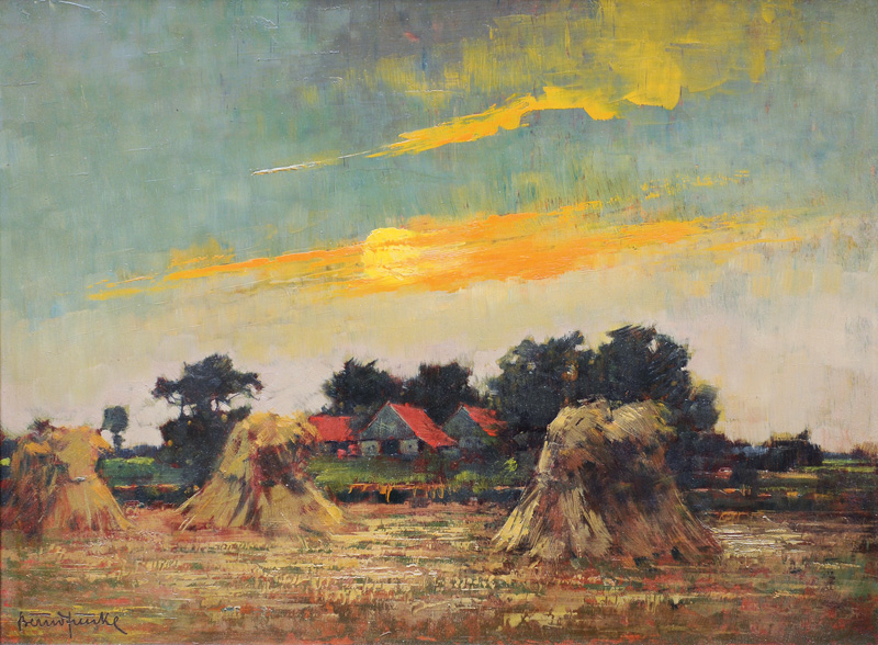 Bernd Funke - Feld mit Heuhocken Feld mit Heuhocken