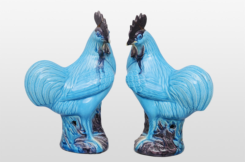 A pair of figurines "Cockerels"