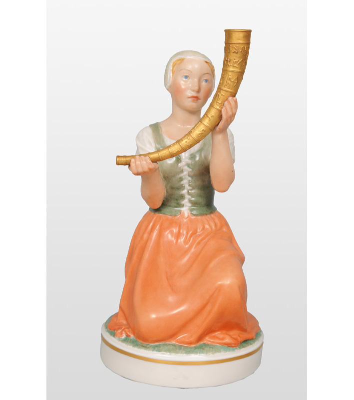 Figur "Mädchen mit goldenem Horn"