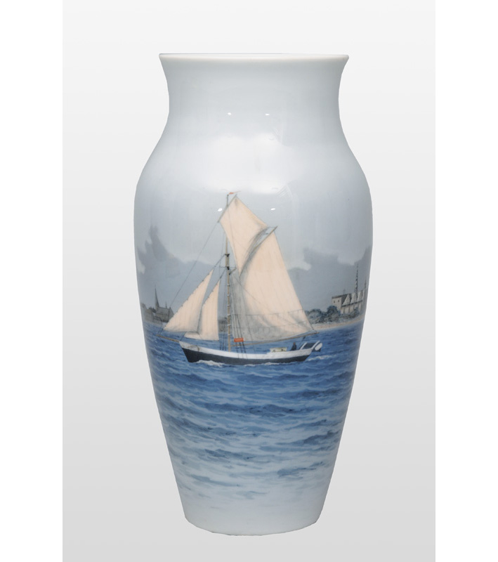 A vase with sailing boat near Copenhagen