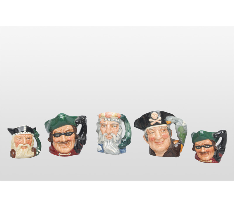 Five Character Jugs