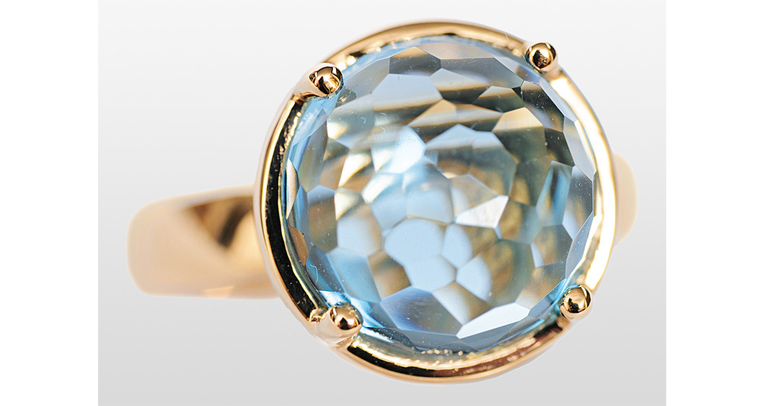 A blue topaz ring