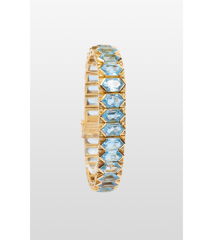 A fine topaz diamond bracelet