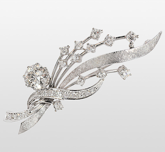 A diamond brooch