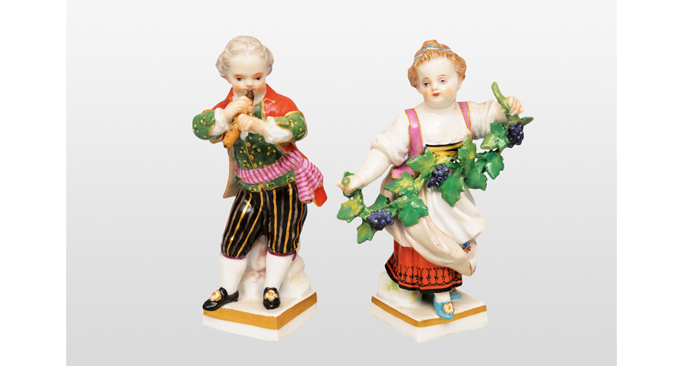 A pair of figurines "Gardener"s children"