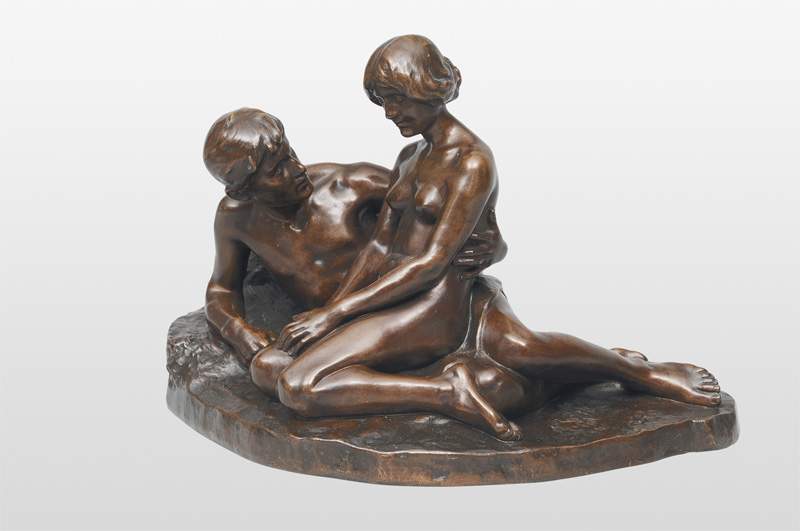 A bronze figure "Idyl"