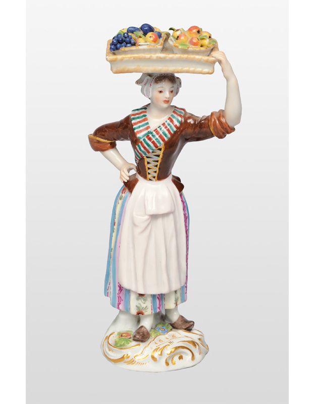 A figurine "Fruit vendor from the series Cris de Paris"