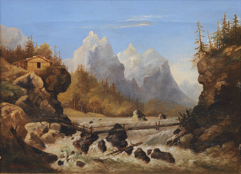 Fluß in den Alpen