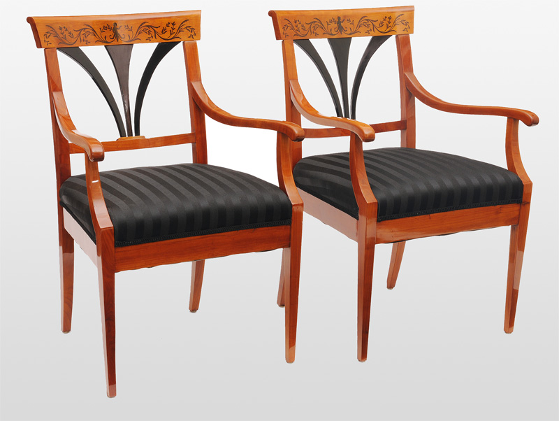 A pair of Biedermeier armchairs