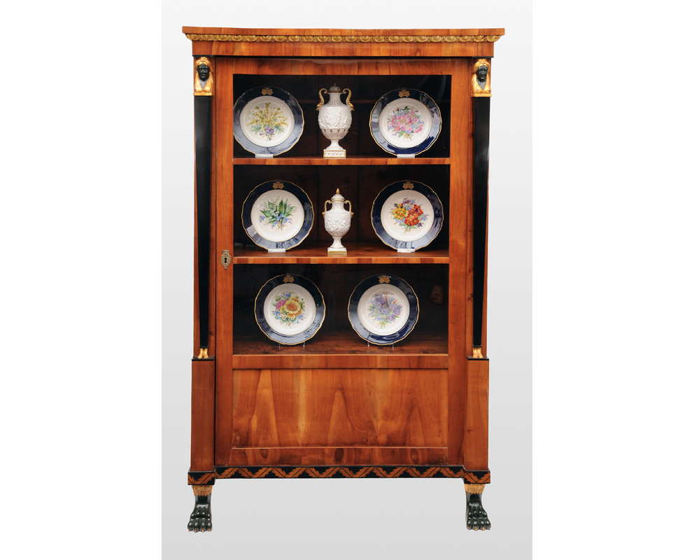 A Biedermeier glass cabinet