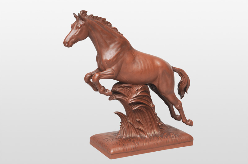 A tall animal figurine "Jumping horse"