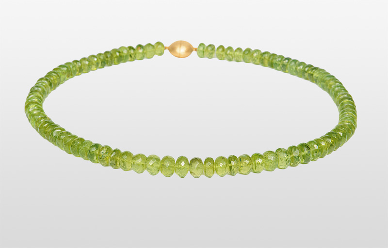 A peridot necklace