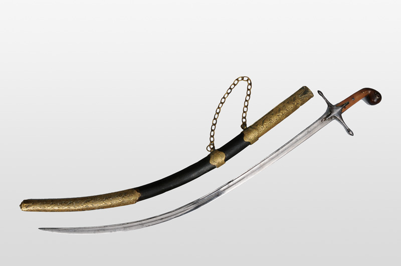 Großes osmanisches Schwert "Shamshir" mit Nashorn-Griff