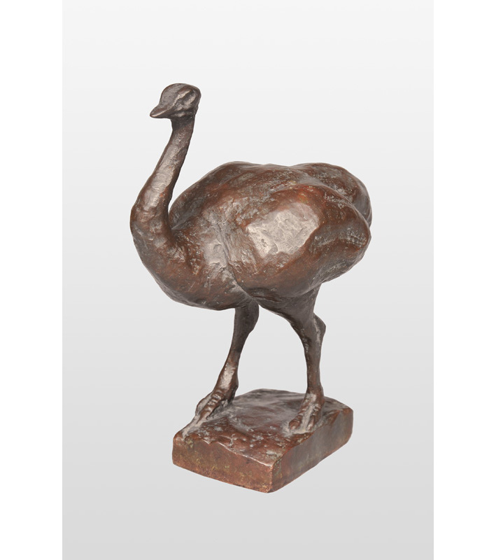 A bronze figure "Ostrich"