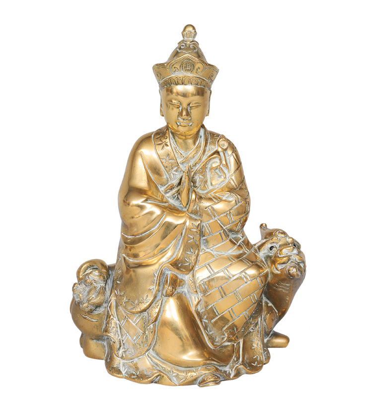 A bronze figure "Lama on Qilin"