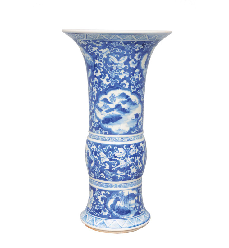 Vase "Gu" mit Landschaftsszenen