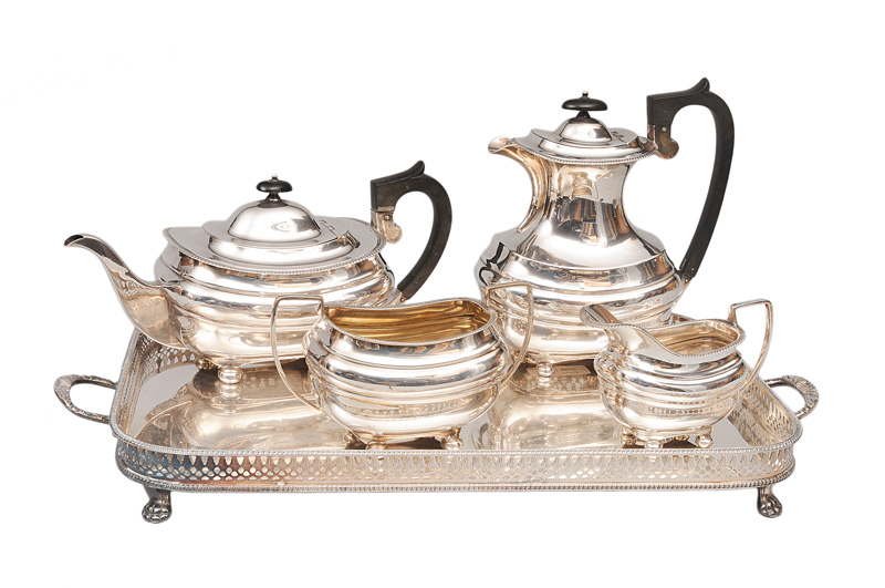 A Georgian coffee and tea service