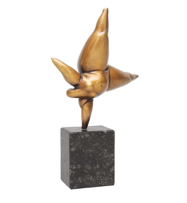 Kleine Bronze-Figur "Handstand"