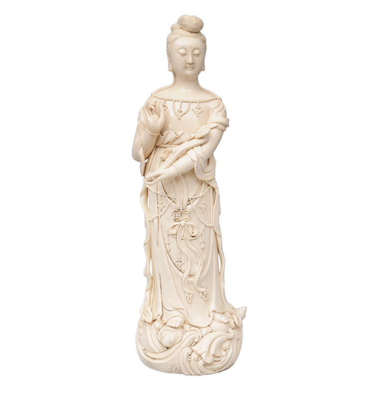 Dehua-Figur "Guanyin auf Wellensockel"