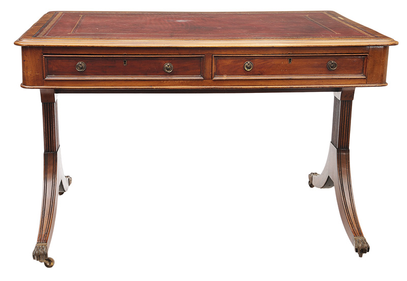 A partner desk in Sheraton style