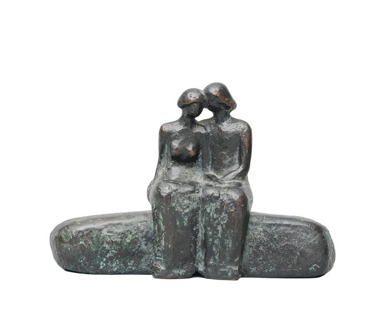 A bronze figure "Hug devotion"