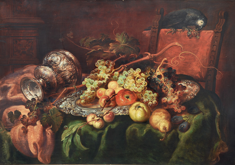 Table Still Life with Parrot