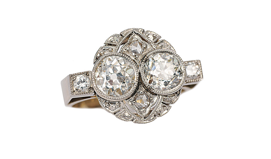 Jugendstil-Diamant-Ring