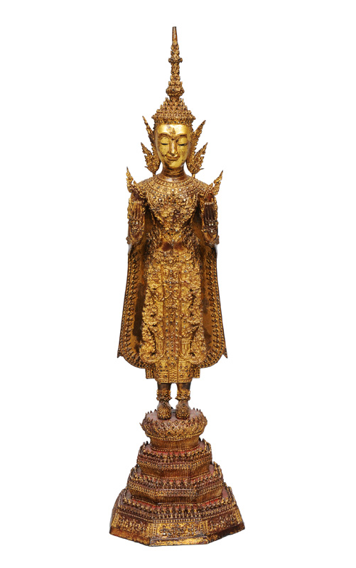 A bronze buddha in princely costume