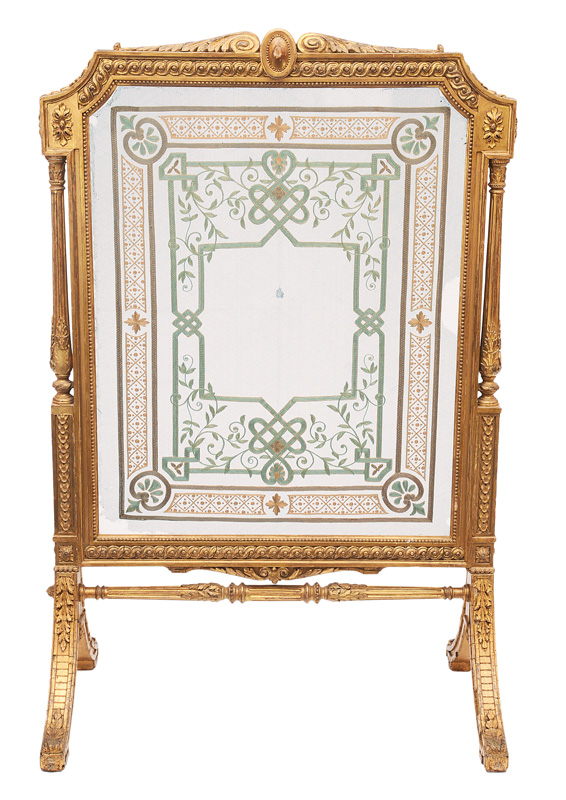 A rare firescreen in the style of Louis Seize