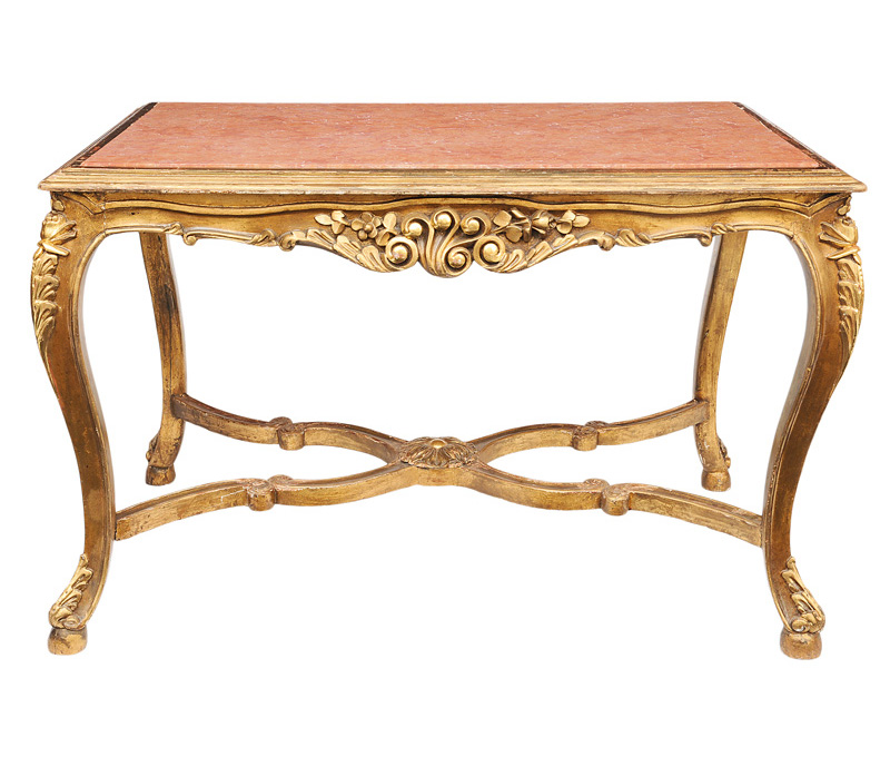 A gilded Napoleon III table