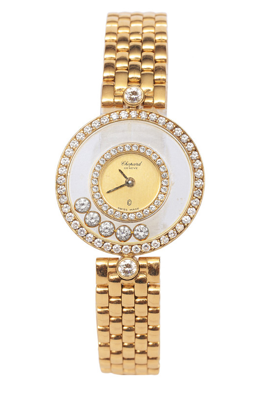 A ladies watch with diamonds "Happy Diamonds"