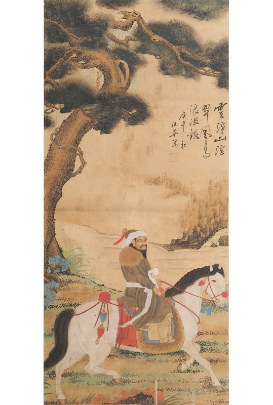 A scroll painting "Nobleman on his horse"