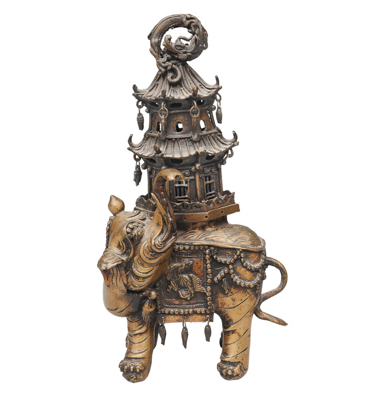 A censer "Elephant with pagoda"