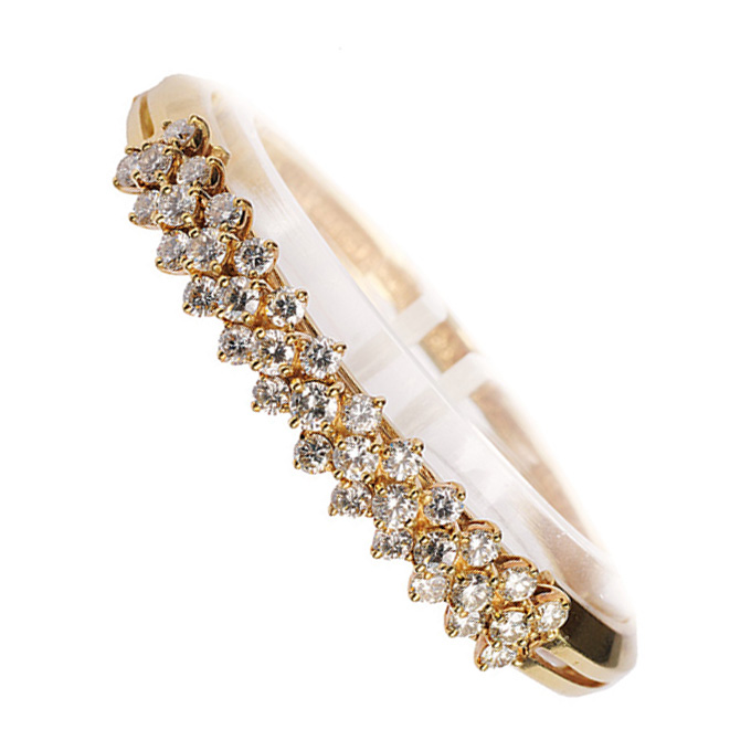 A diamond bangle bracelet