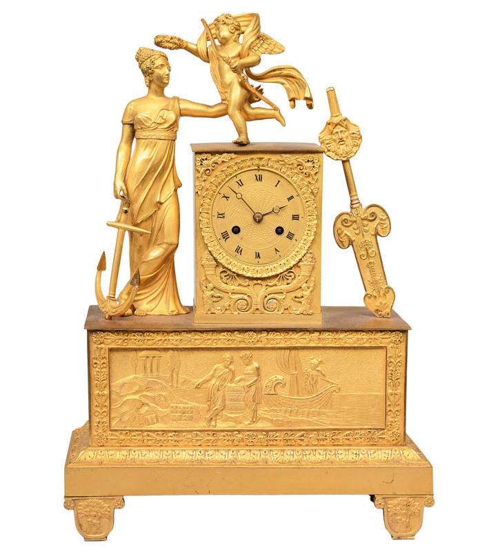 An Empire pendulum "Allegory of the seafaring"