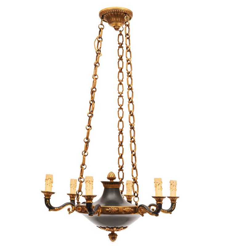 A ceiling light in the style of Napoleon III